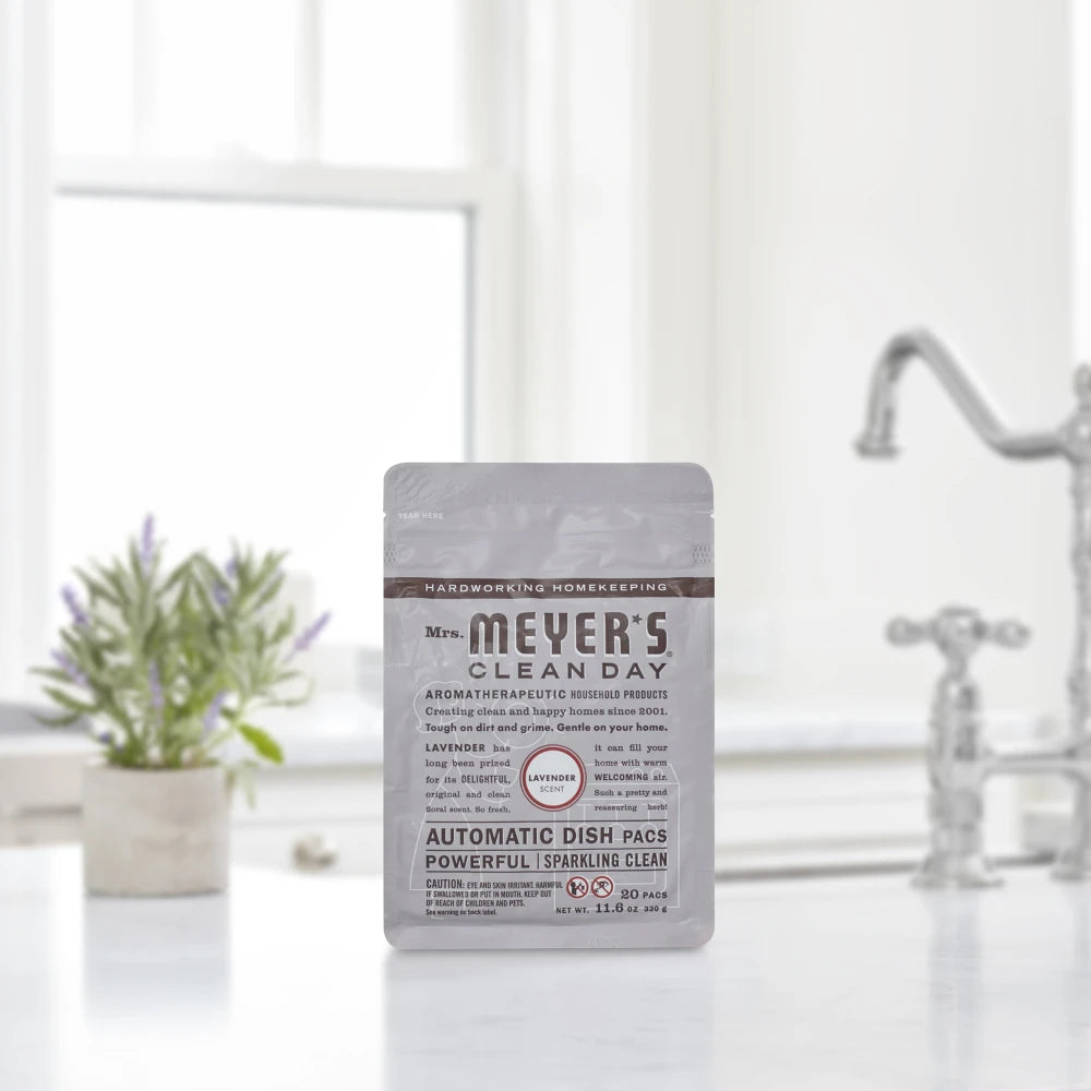 Mrs. Meyers Lavender Automatic Dish Packs - with Kitchen Cleanup