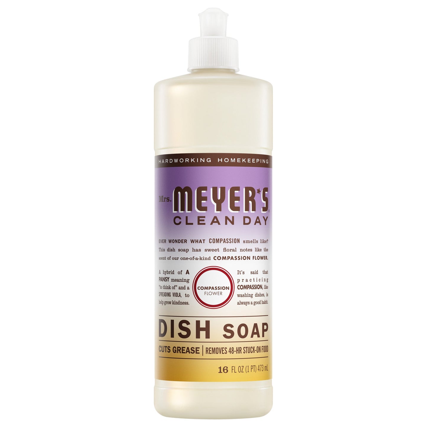 Compassion Flower Dish Soap Mrs. Meyers - with Kitchen Cleanup