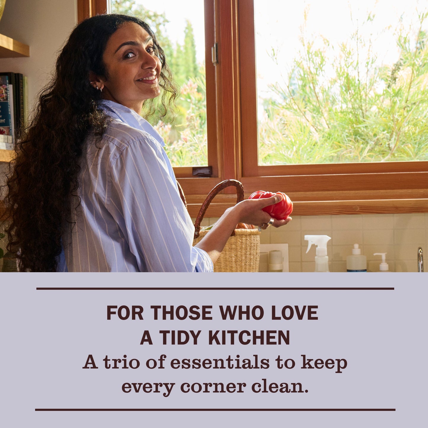 Mrs. Meyers Tomato Vine Kitchen Basics Set - with Everyday Cleansing