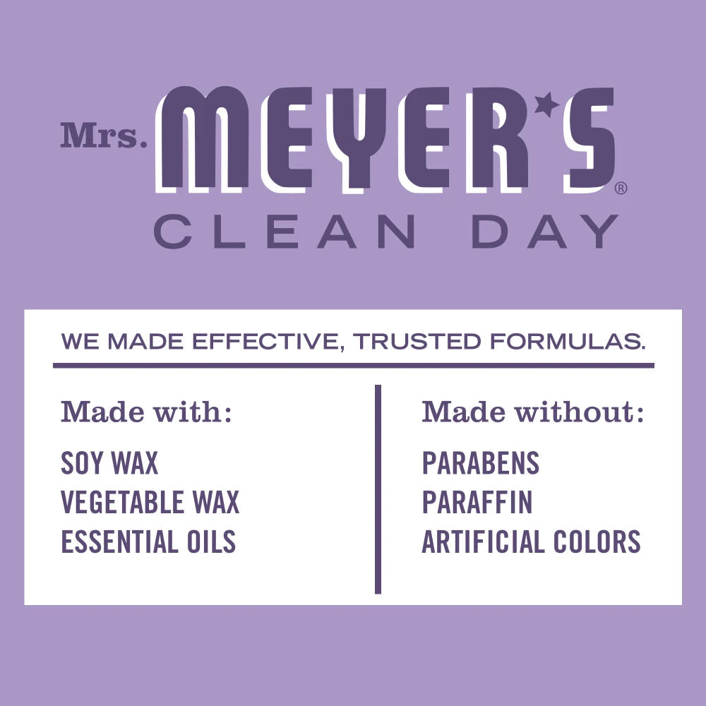 Lilac Tin Candle Mrs. Meyers - with Garden-Inspired Scent