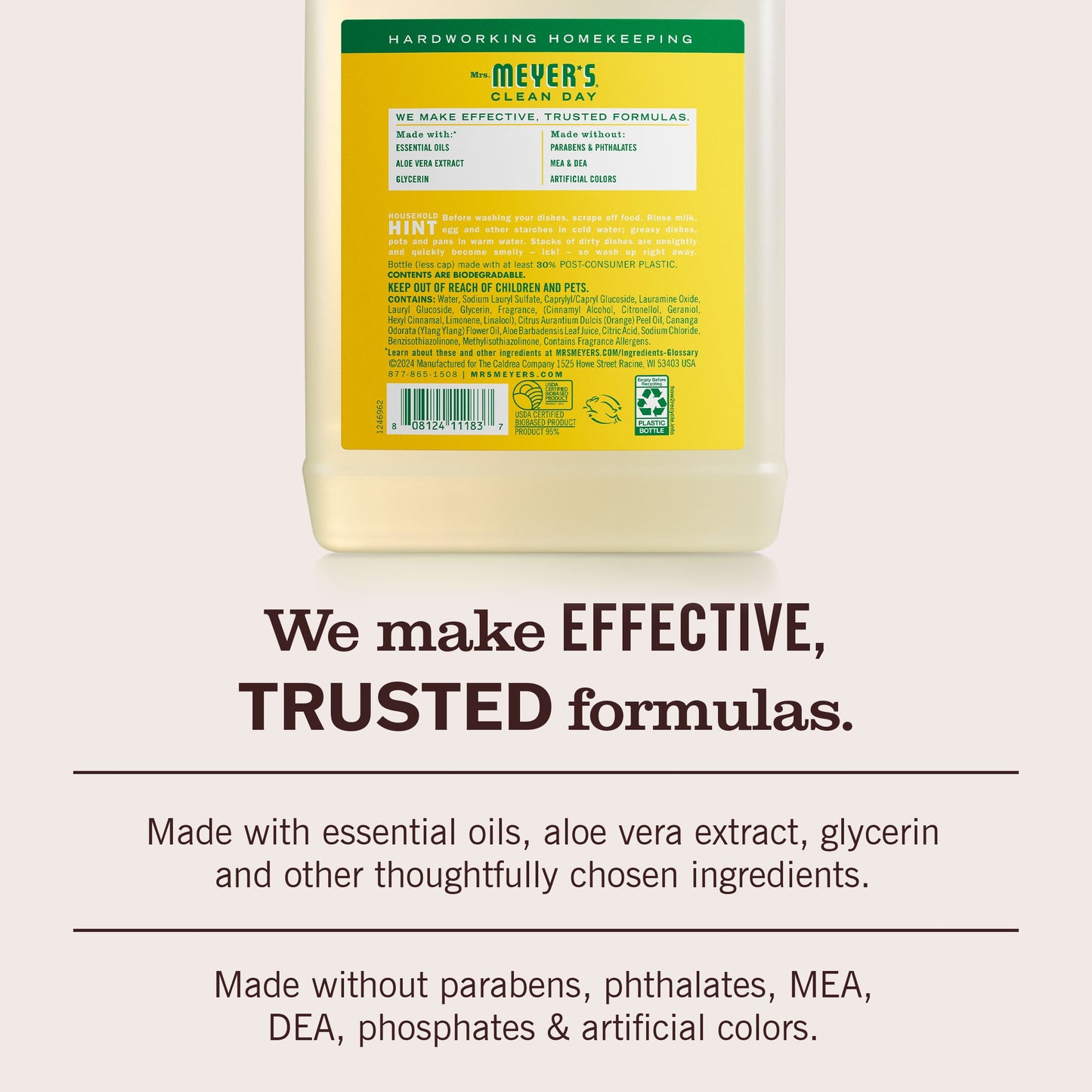 Mrs. Meyers Honeysuckle Dish Soap Refill - with Kitchen Cleanup