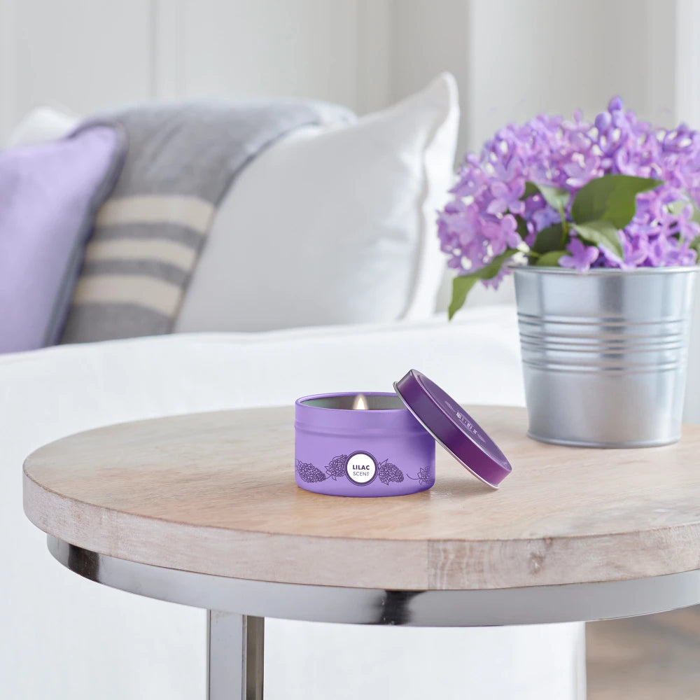 Lilac Tin Candle Mrs. Meyers - with Garden-Inspired Scent