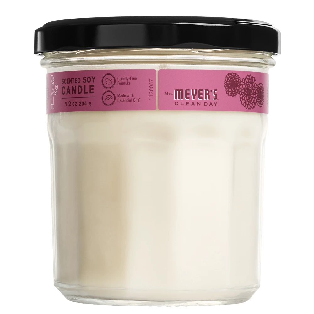 Mrs. Meyers Mum Soy Candle Large - with Garden-Inspired Scent