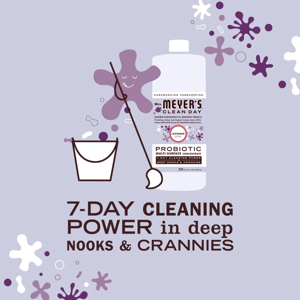 Mrs. Meyers Lavender Probiotic Multi - Surface Concentrate - with Convenient Concentrated Use