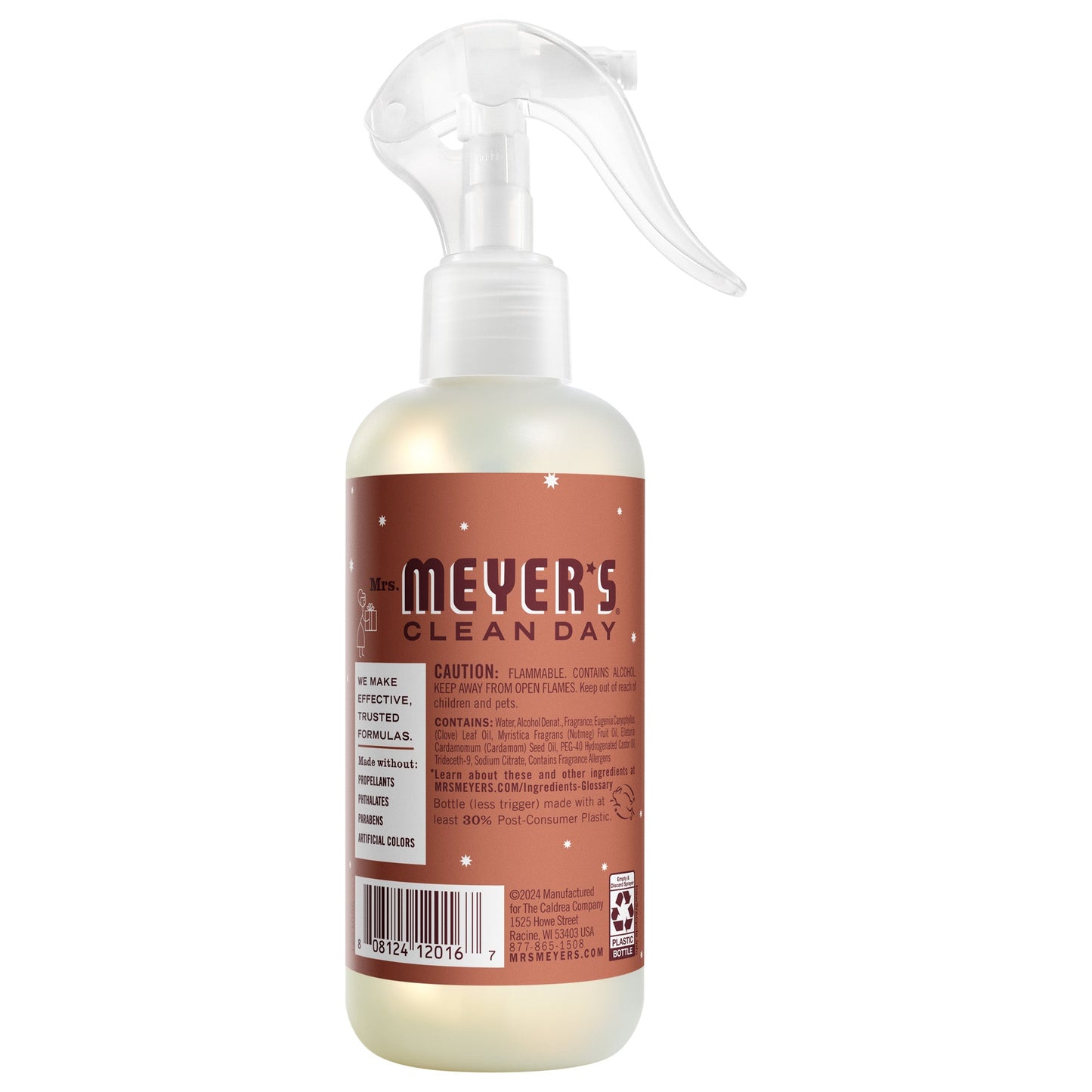 Gingerbread Room Spray: Non - Aerosolized Room Freshener Mrs. Meyers - with Garden-Inspired Scent