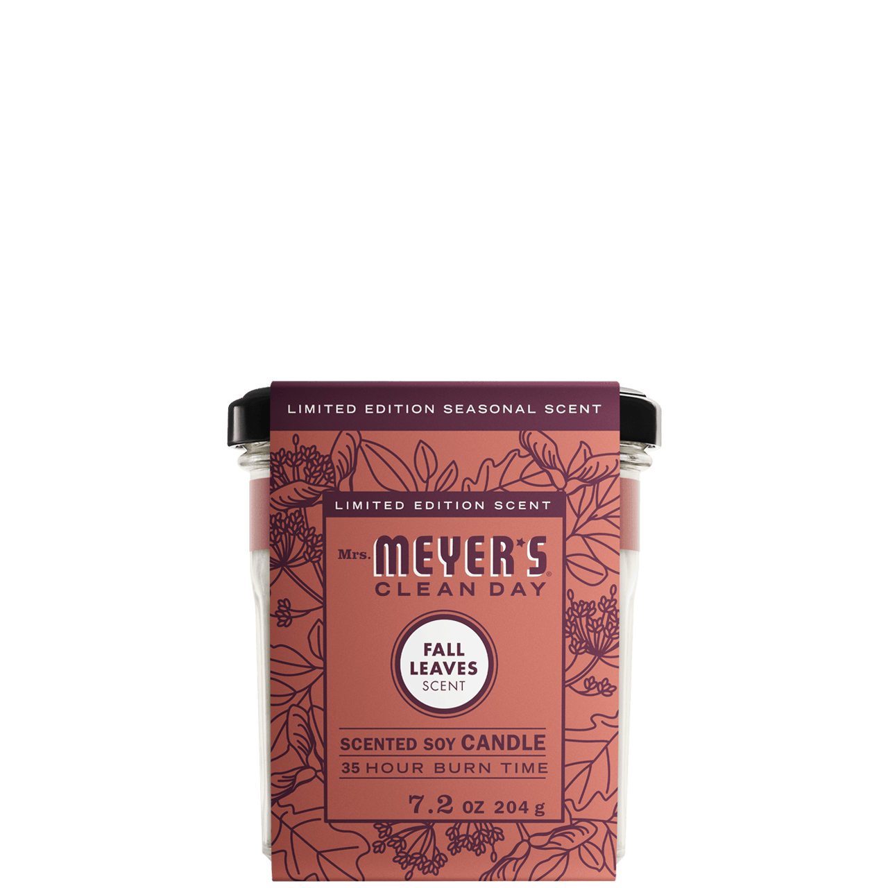 Mrs. Meyers Fall Leaves Soy Candle Large - with Garden-Inspired Scent