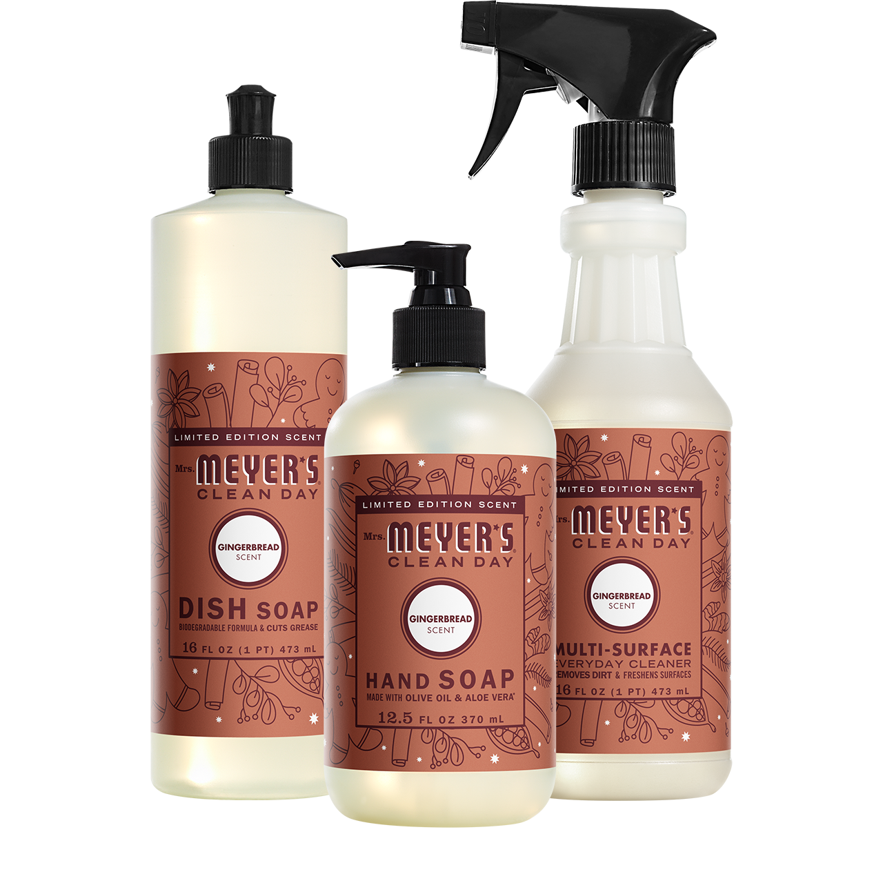 Mrs. Meyers Gingerbread Kitchen Basics Set - with Everyday Cleansing