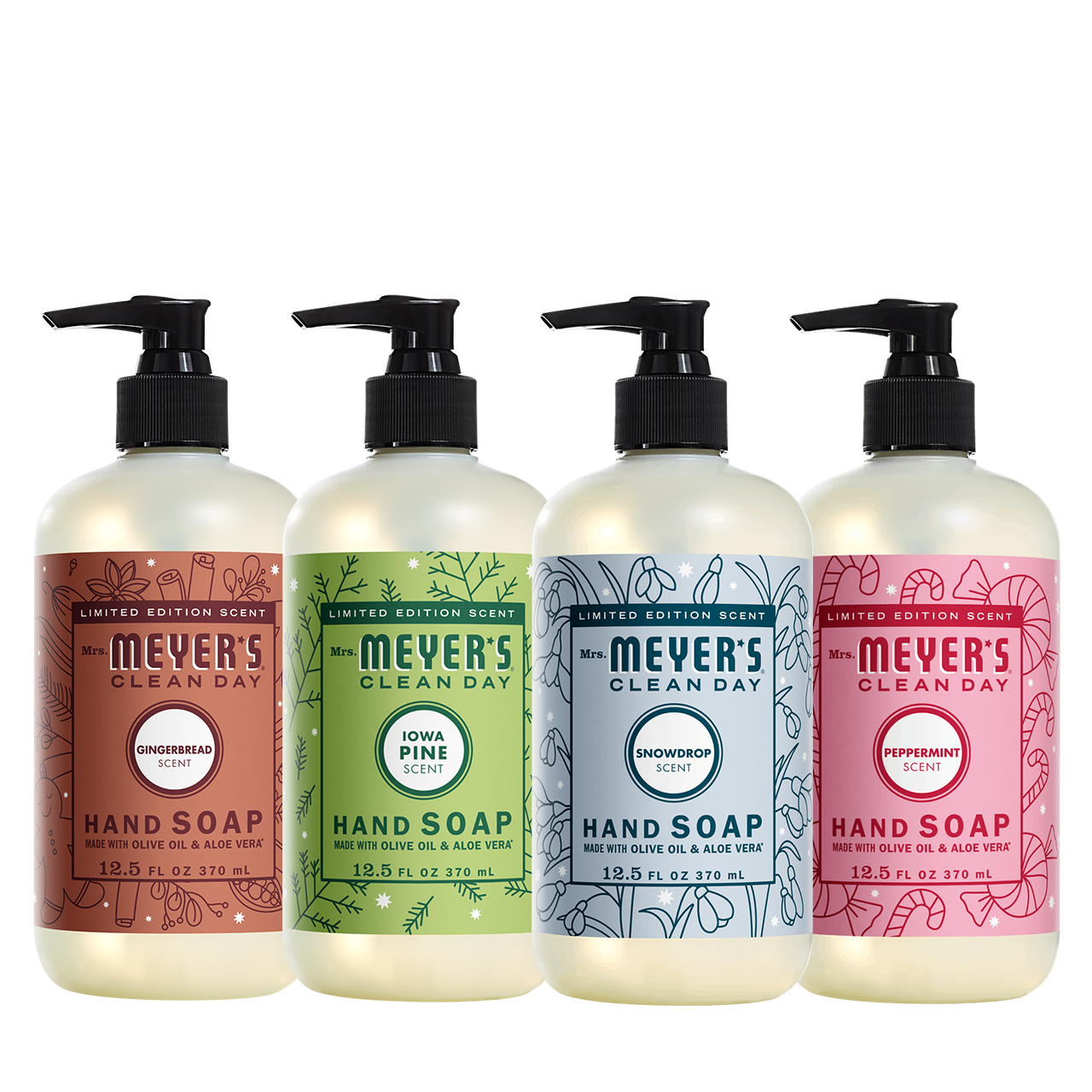 Mrs. Meyers Holiday Seasonal Hand Soap Collection - with Everyday Cleansing