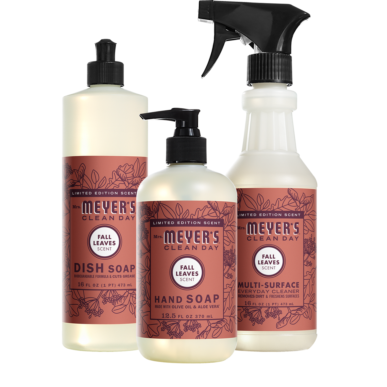 Mrs. Meyers Fall Leaves Kitchen Basics Set - with Everyday Cleansing