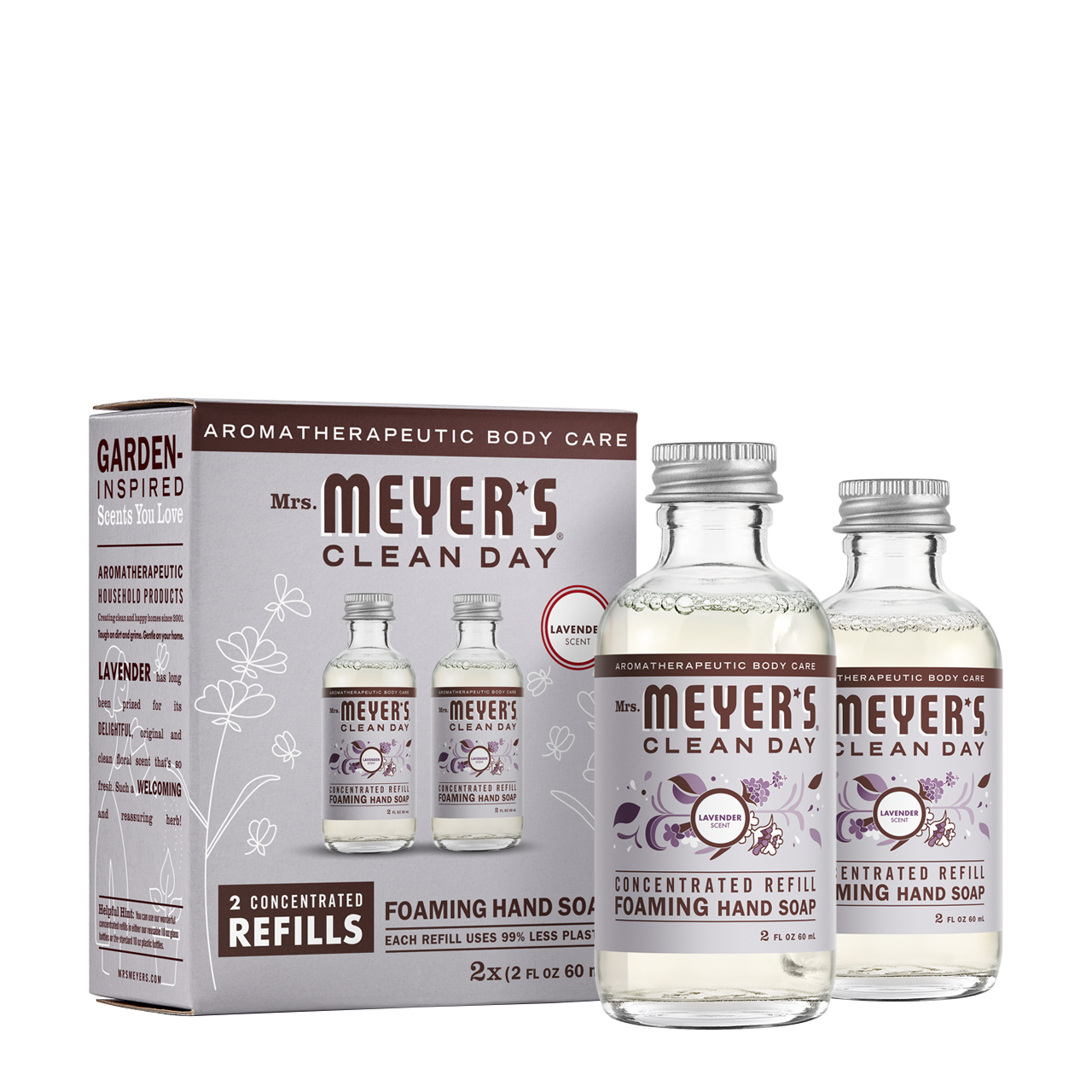 Lavender Foaming Hand Soap Concentrate Refills 2 - Pack - with Convenient Concentrated Use
