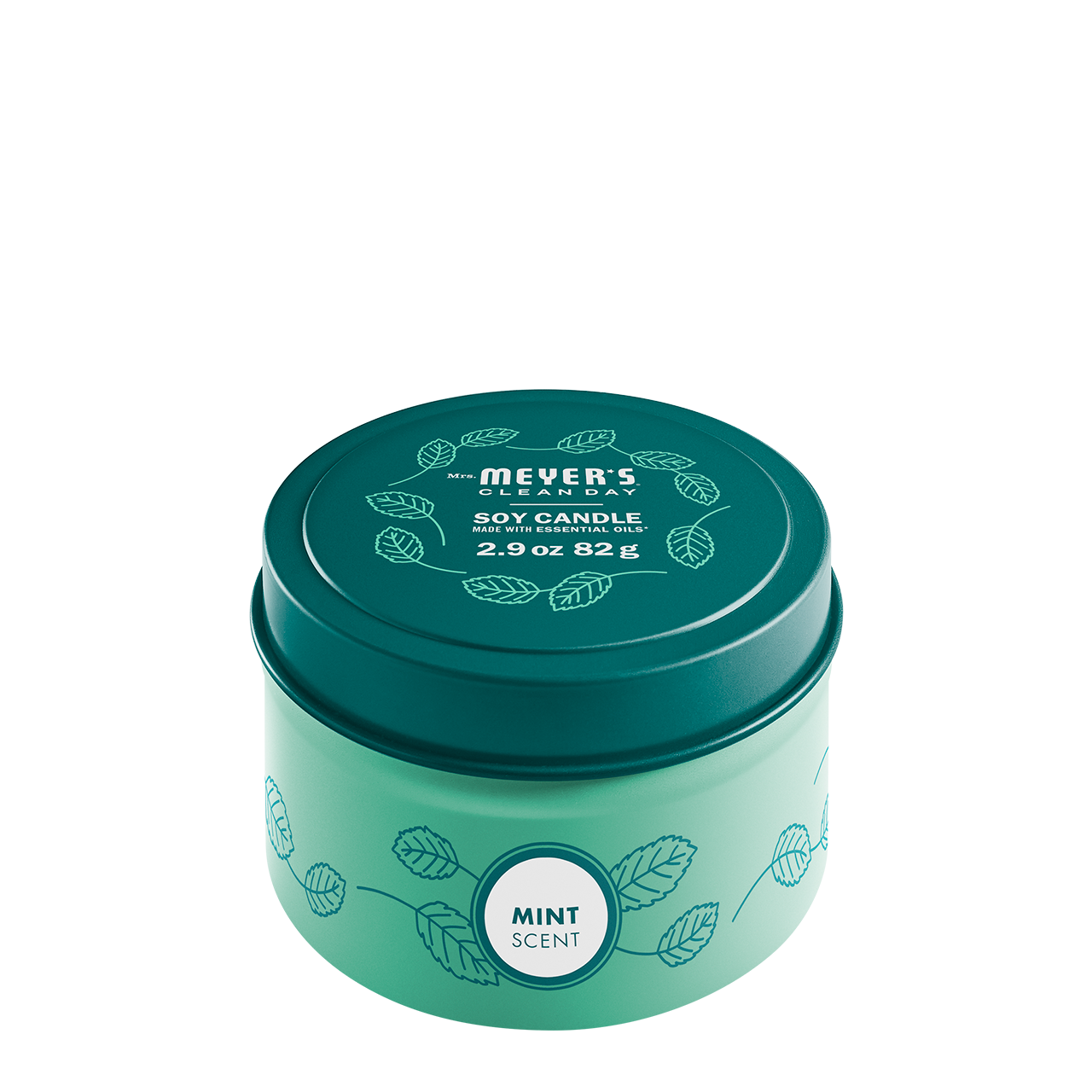 Mint Tin Candle Mrs. Meyers - with Garden-Inspired Scent