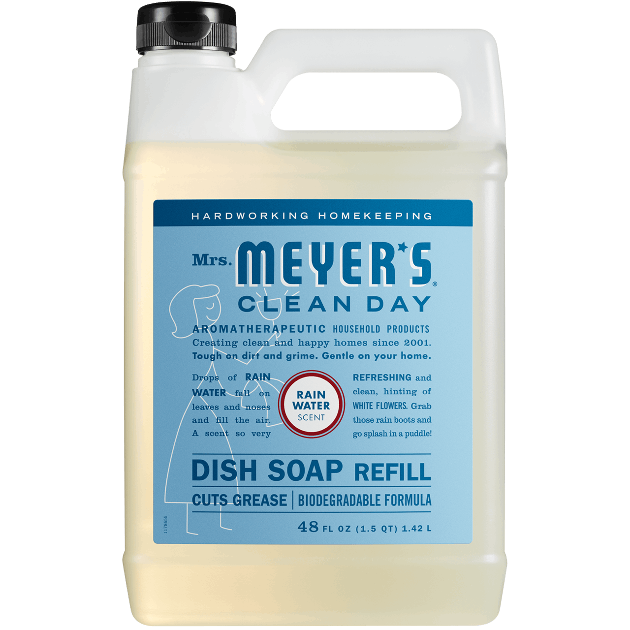 Mrs. Meyers Rain Water Dish Soap Refill - with Kitchen Cleanup