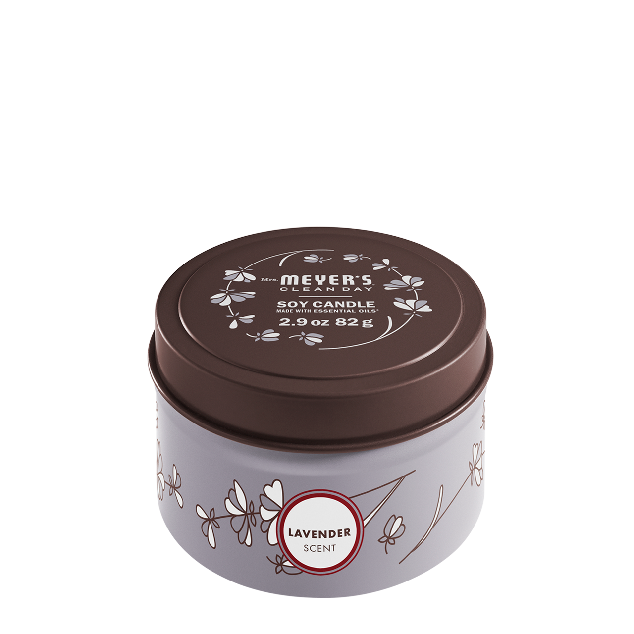 Mrs. Meyers Lavender Tin Candle - with Garden-Inspired Scent