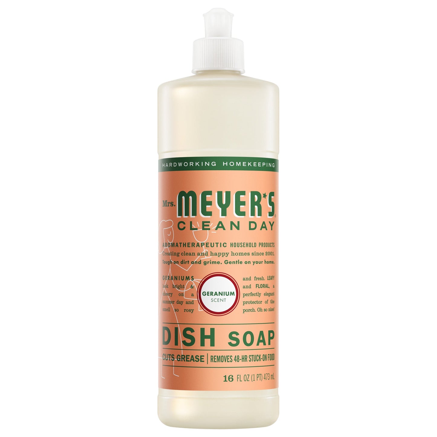 Mrs. Meyers Geranium Dish Soap - with Kitchen Cleanup