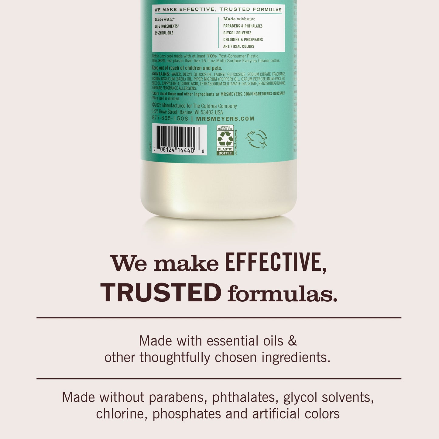 Mrs. Meyers Basil Multi - Surface Concentrate - with Convenient Concentrated Use