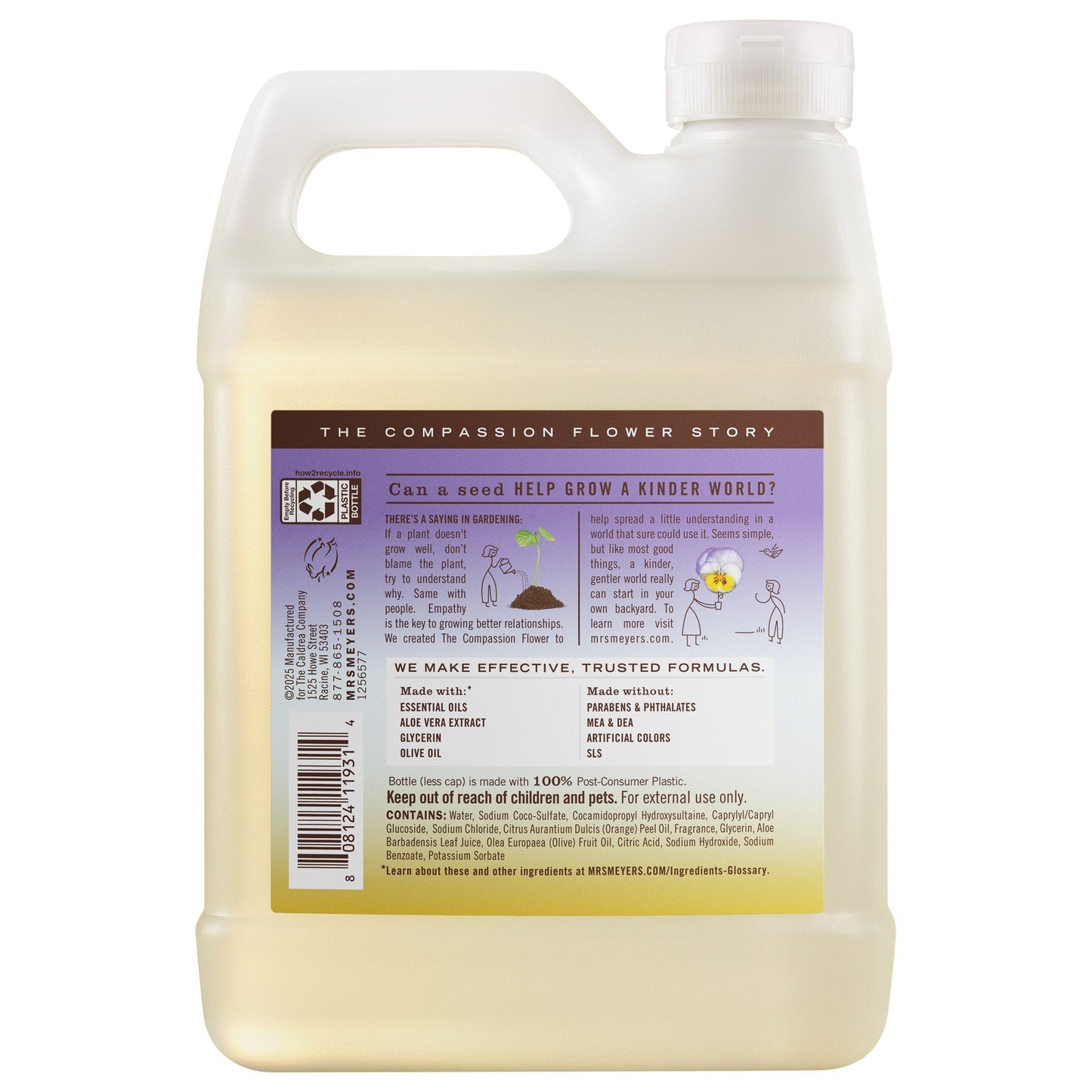 Mrs. Meyers Compassion Flower Liquid Hand Soap Refill - with Everyday Cleansing