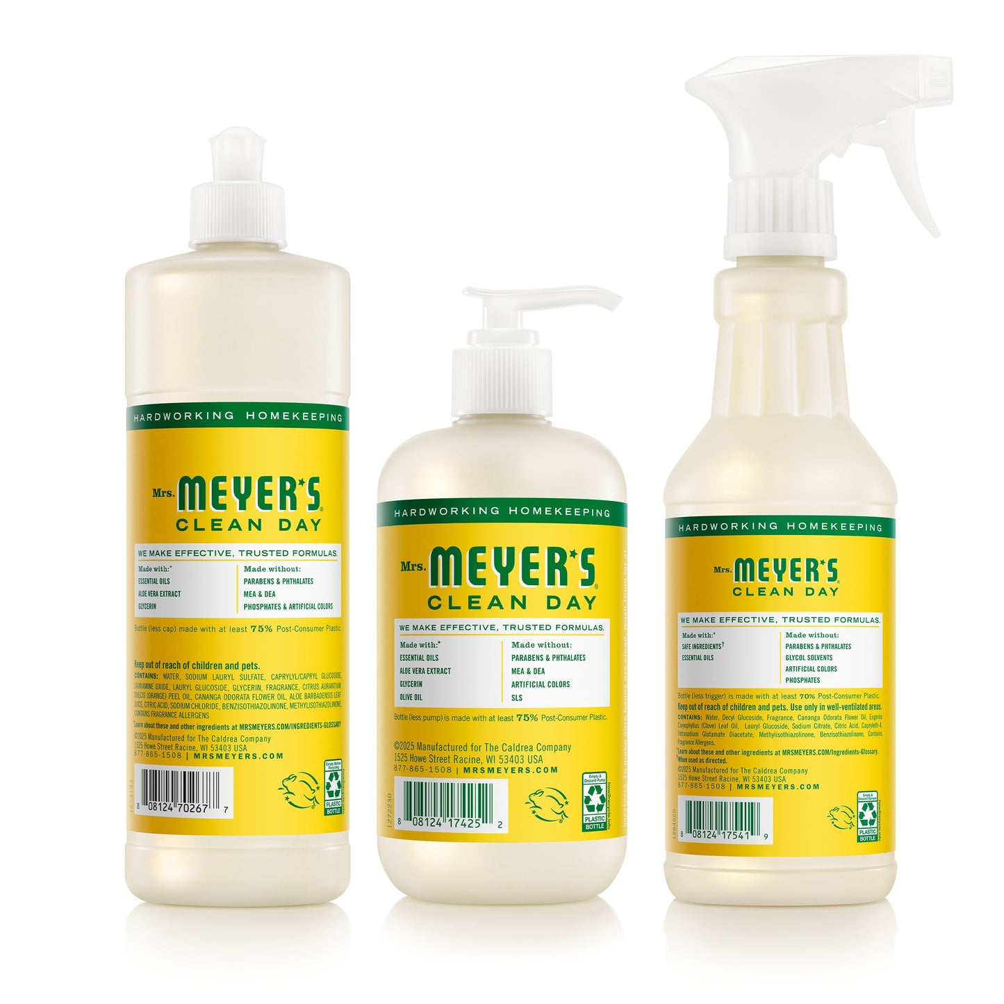 Mrs. Meyers Honeysuckle Kitchen Basics Set - with Everyday Cleansing