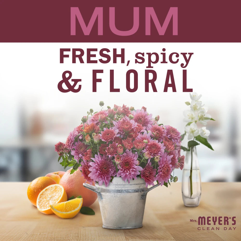 Mrs. Meyers Mum Soy Candle Large - with Garden-Inspired Scent