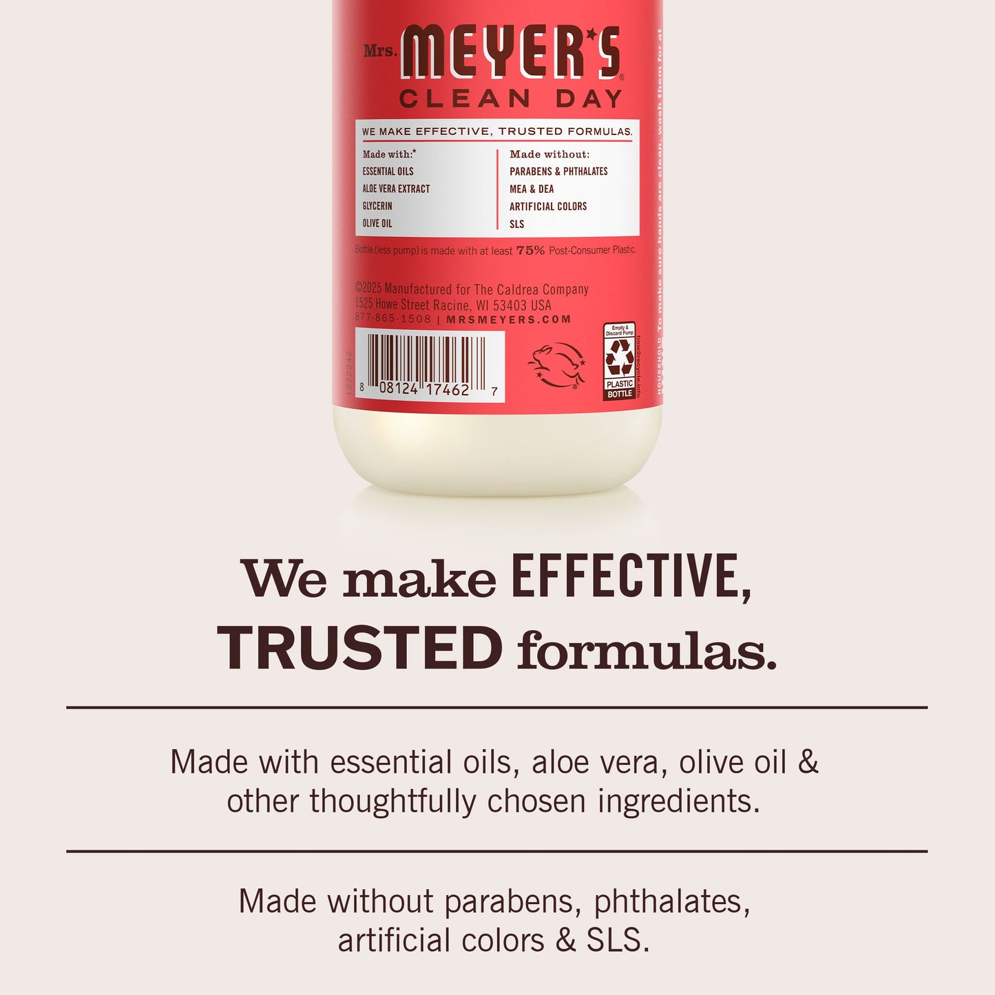 Mrs. Meyers Rhubarb Liquid Hand Soap - with Everyday Cleansing