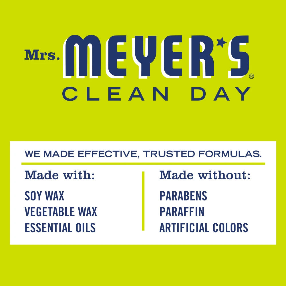 Mrs. Meyers Lemon Verbena Soy Candle Small - with Garden-Inspired Scent