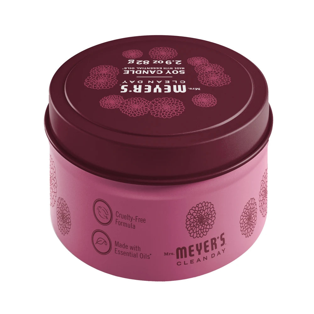Mrs. Meyers Mum Tin Candle - with Garden-Inspired Scent