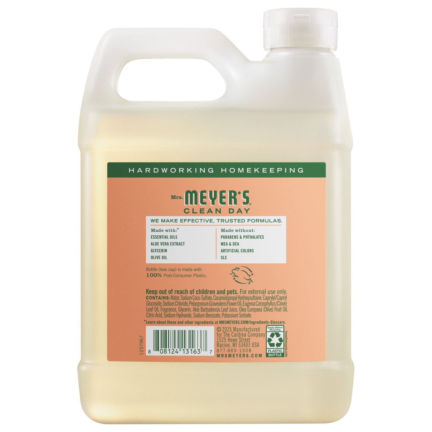 Mrs. Meyers Geranium Liquid Hand Soap Refill - with Everyday Cleansing