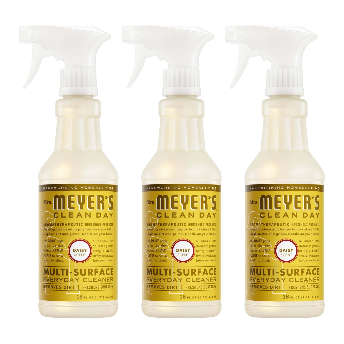 Mrs. Meyers Daisy Multi - Surface Everyday Cleaner 3 - count Bundle - with Convenient Multi-Product Use