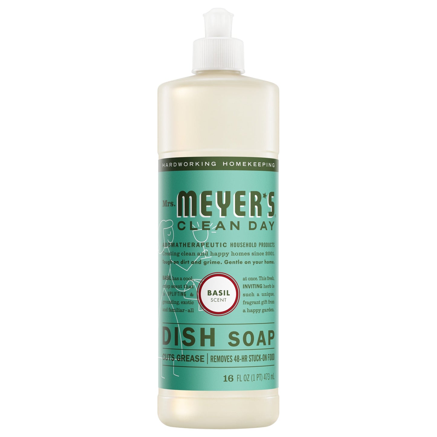 Basil Dish Soap Mrs. Meyers - with Kitchen Cleanup