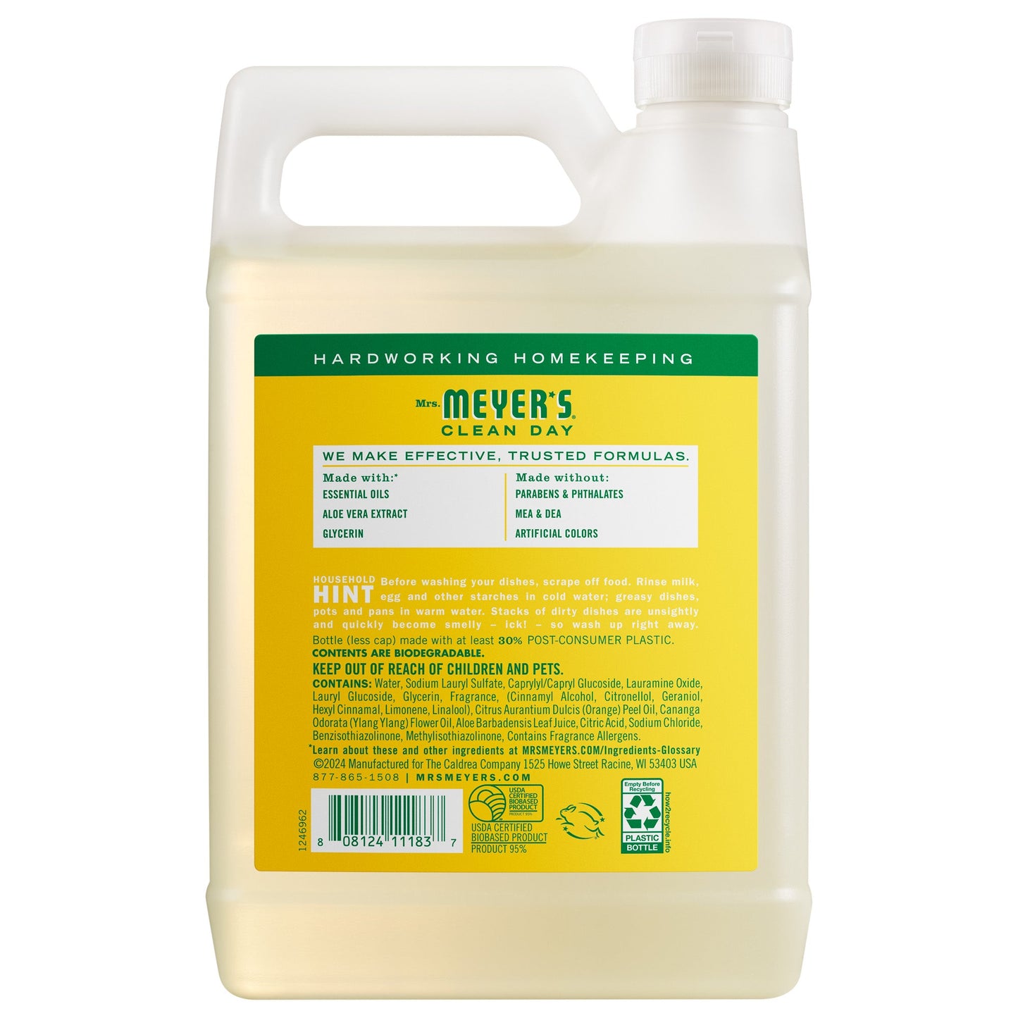 Mrs. Meyers Honeysuckle Dish Soap Refill - with Kitchen Cleanup