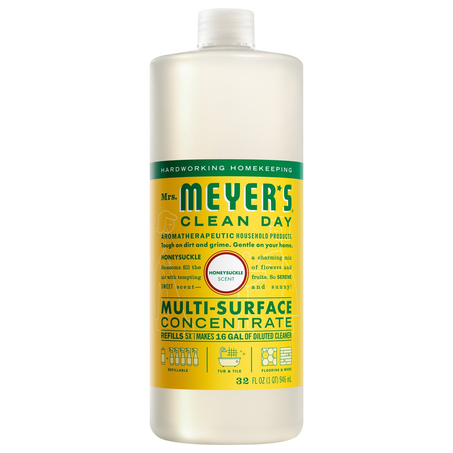 Mrs. Meyers Honeysuckle Multi - Surface Concentrate - with Convenient Concentrated Use