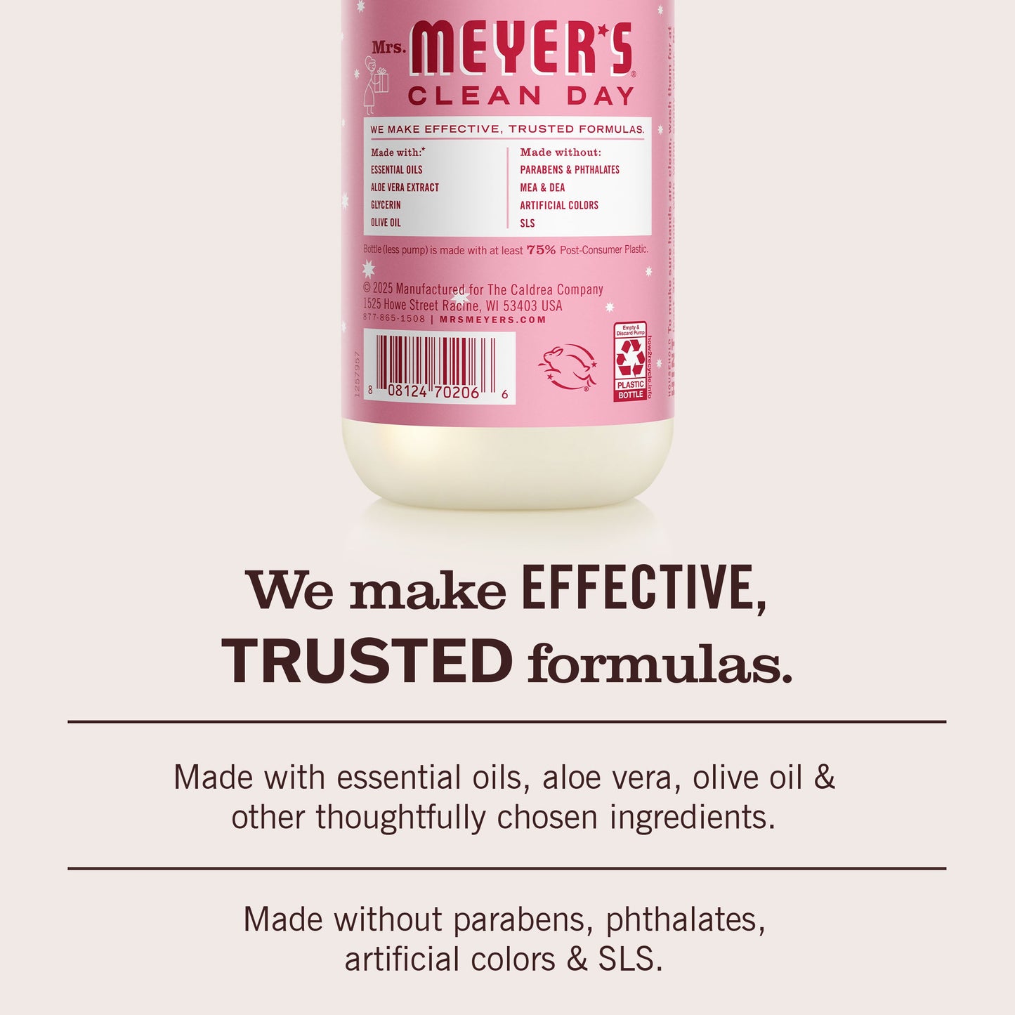 Mrs. Meyers Peppermint Liquid Hand Soap 3 - count Bundle - with Everyday Cleansing