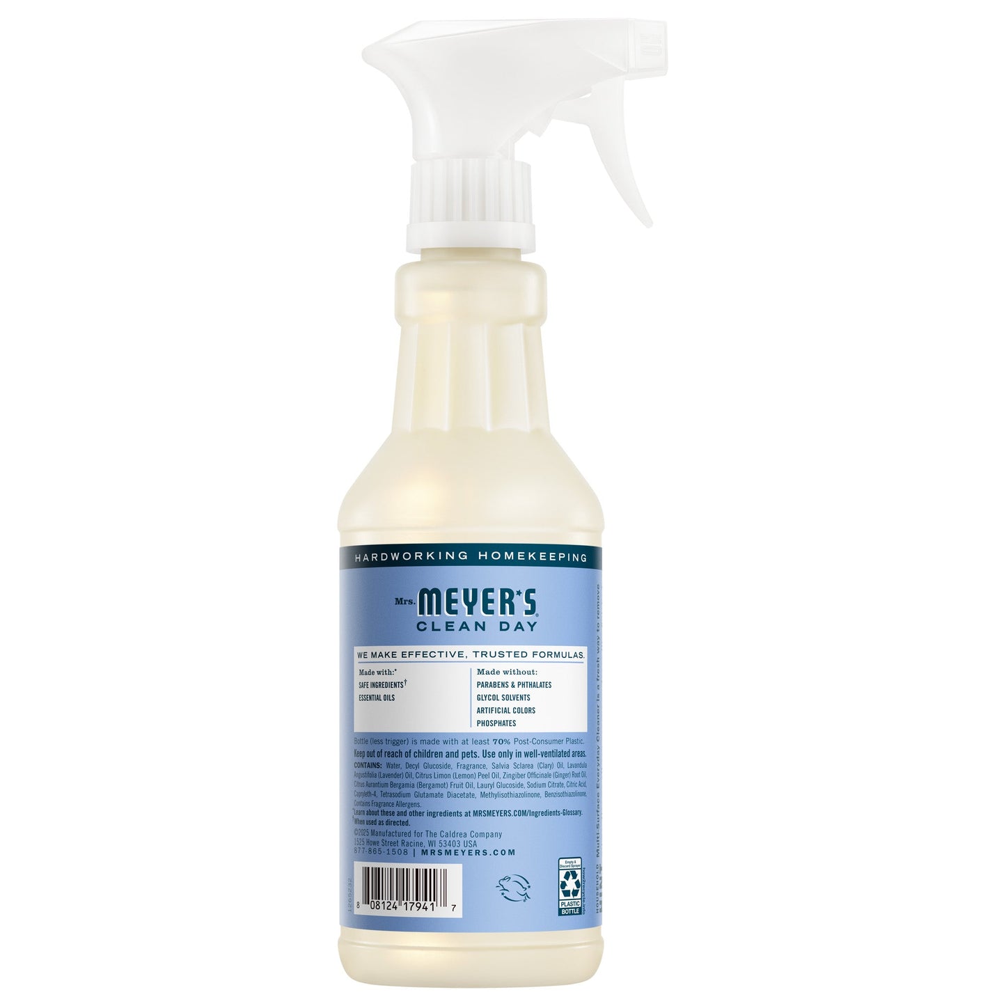 Mrs. Meyers Bluebell Multi - Surface Everyday Cleaner - with Everyday Surface Care
