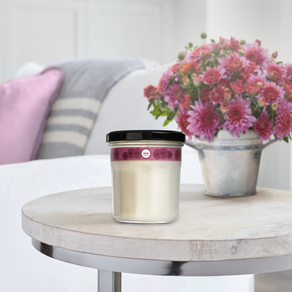 Mrs. Meyers Mum Soy Candle Large - with Garden-Inspired Scent