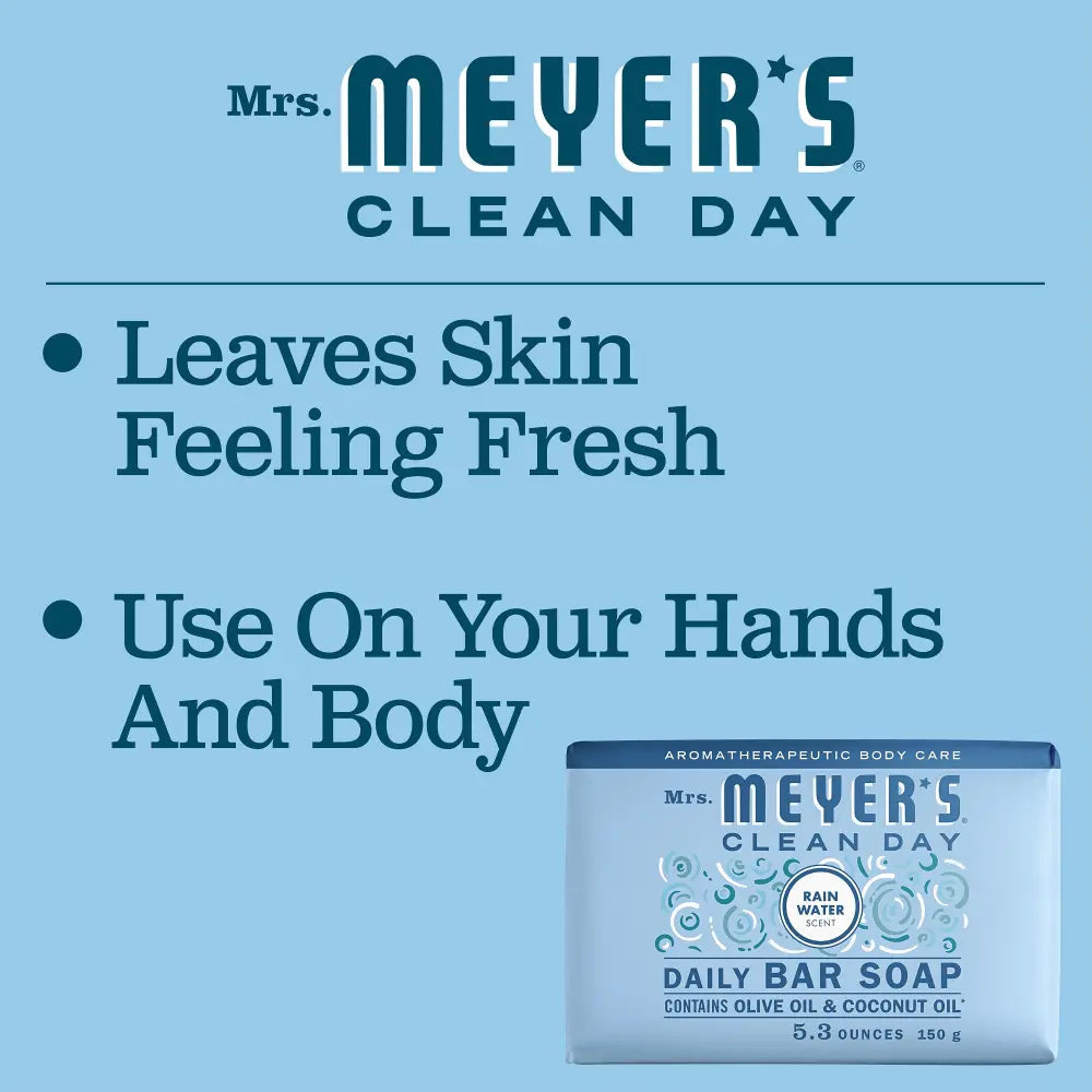 Mrs. Meyers Rain Water Daily Bar Soap - with Daily Cleansing
