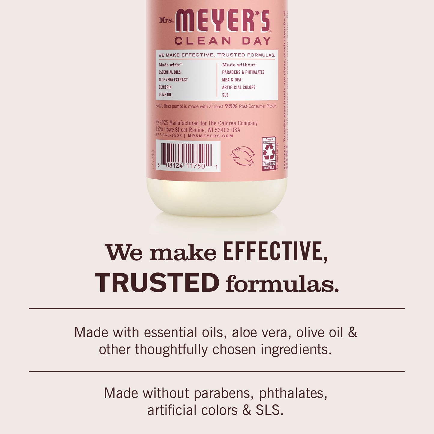 Mrs. Meyers Rose Liquid Hand Soap - with Everyday Cleansing