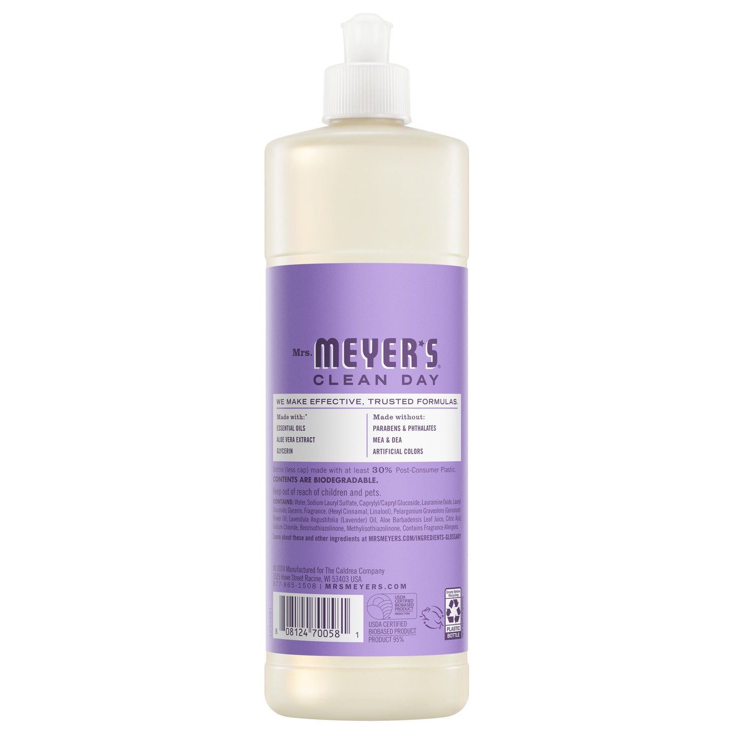 Mrs. Meyers Lilac Dish Soap 3 - count bundle - with Kitchen Cleanup