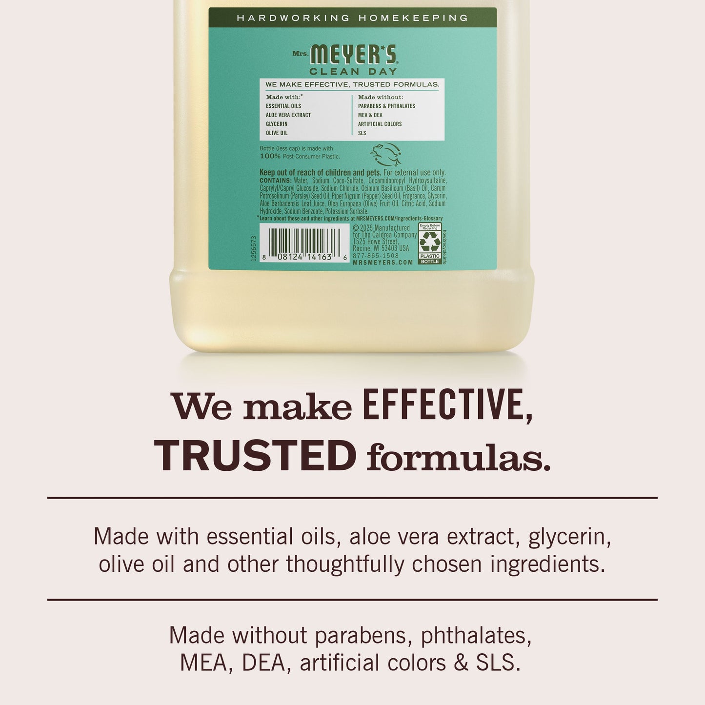 Mrs. Meyers Basil Liquid Hand Soap Refill - with Everyday Cleansing