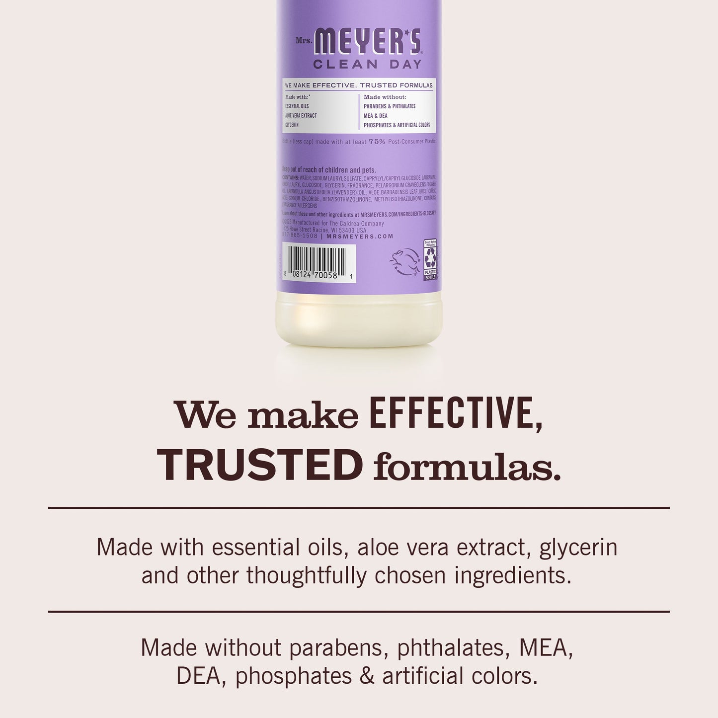 Mrs. Meyers Lilac Dish Soap 3 - count bundle - with Kitchen Cleanup