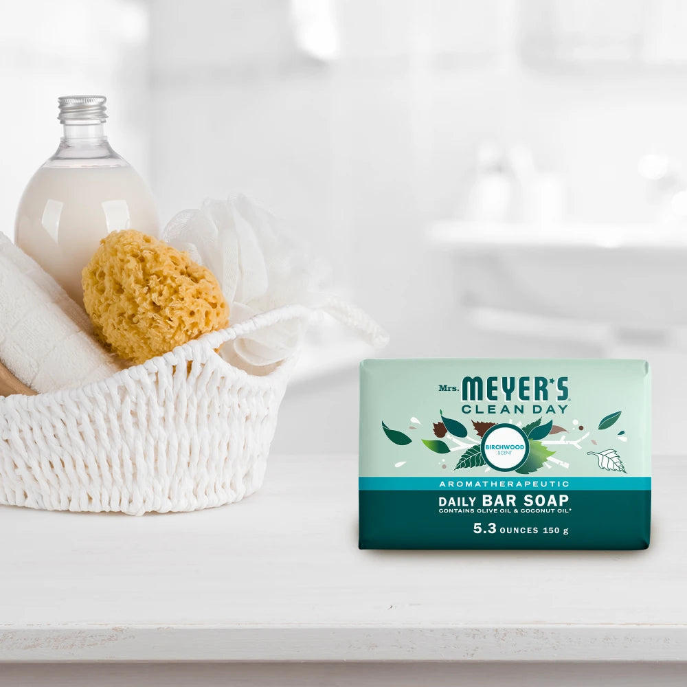 Mrs. Meyers Birchwood Daily Bar Soap - with Daily Cleansing