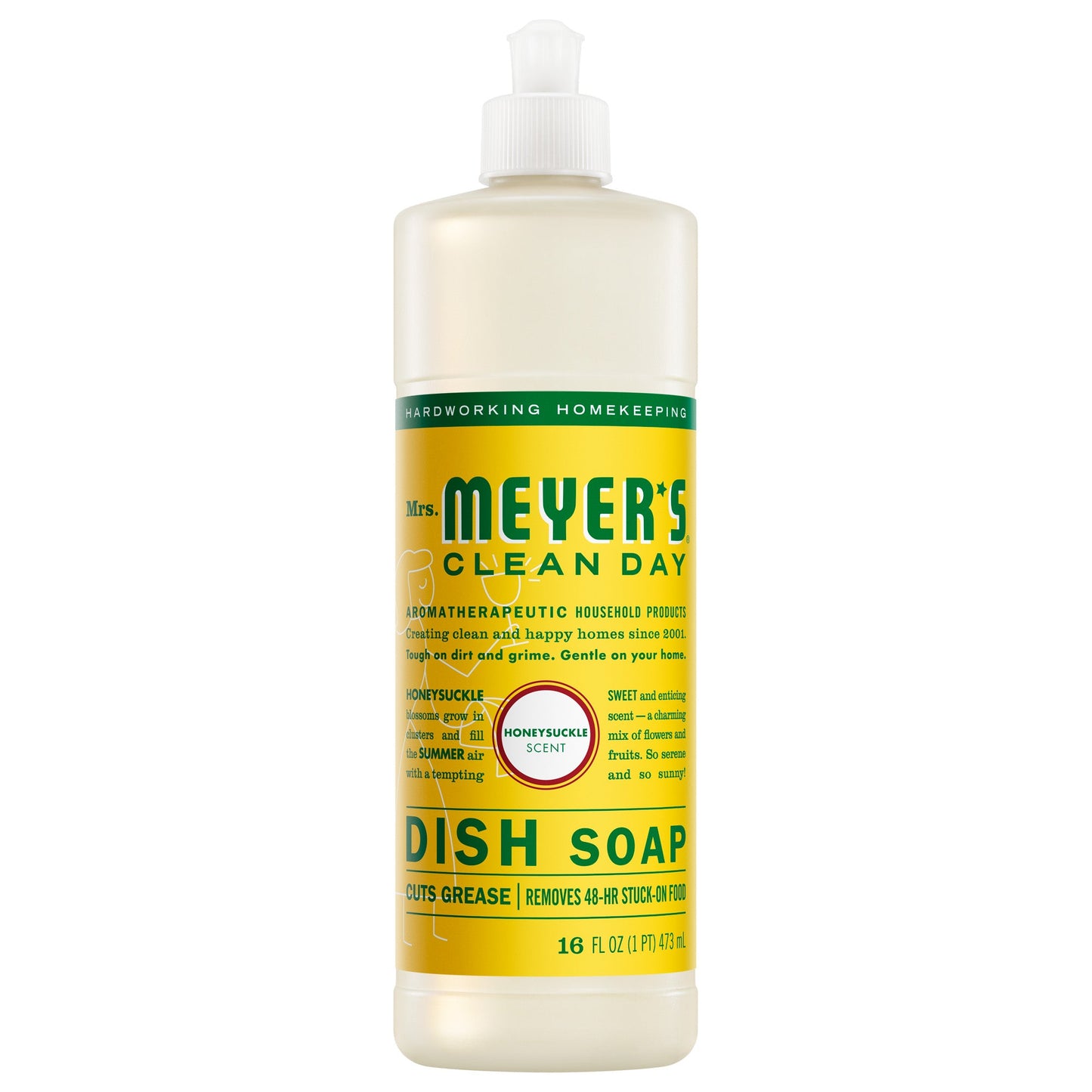Mrs. Meyers Honeysuckle Dish Soap - with Kitchen Cleanup