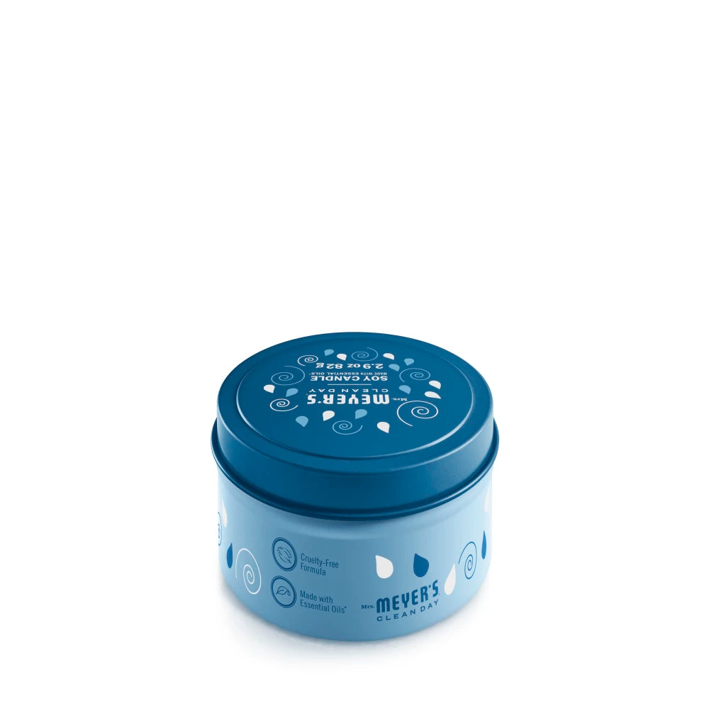 Mrs. Meyers Rain Water Tin Candle - with Garden-Inspired Scent