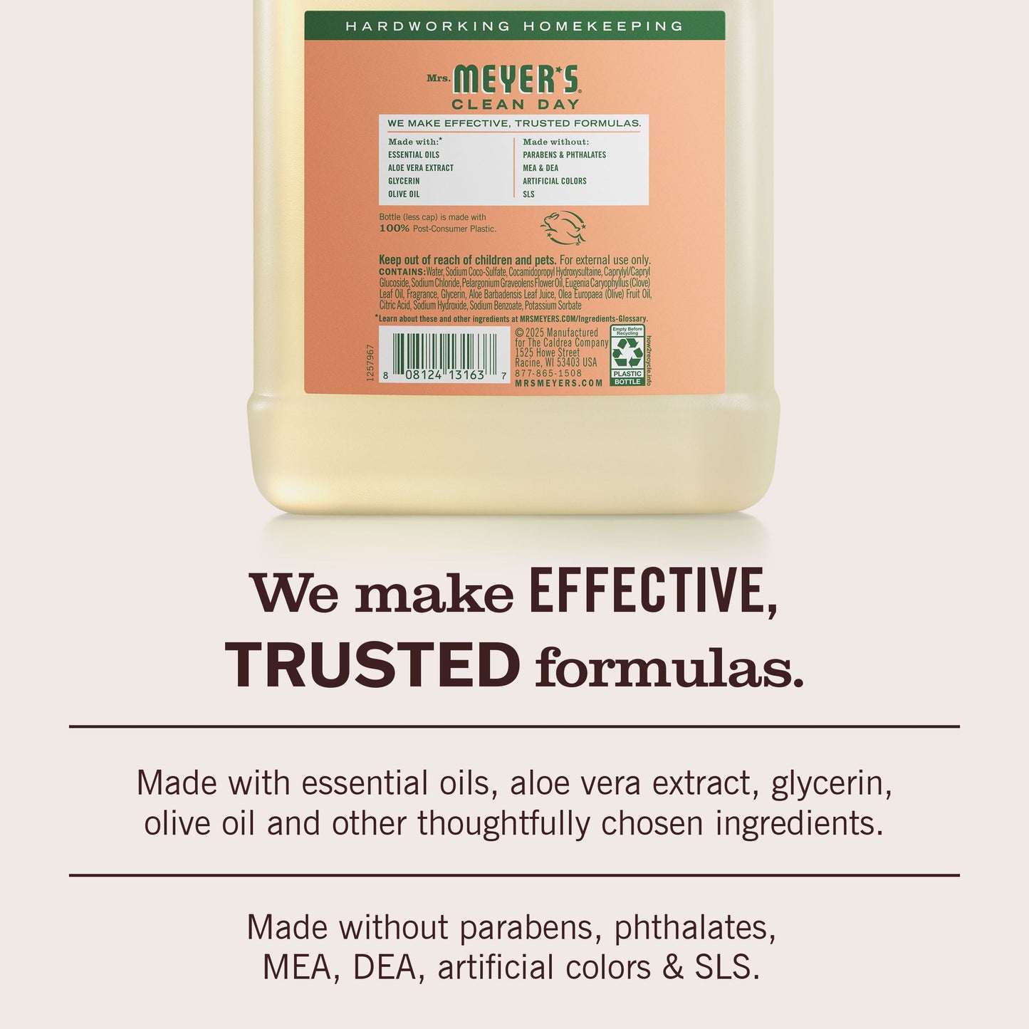 Mrs. Meyers Geranium Liquid Hand Soap Refill - with Everyday Cleansing