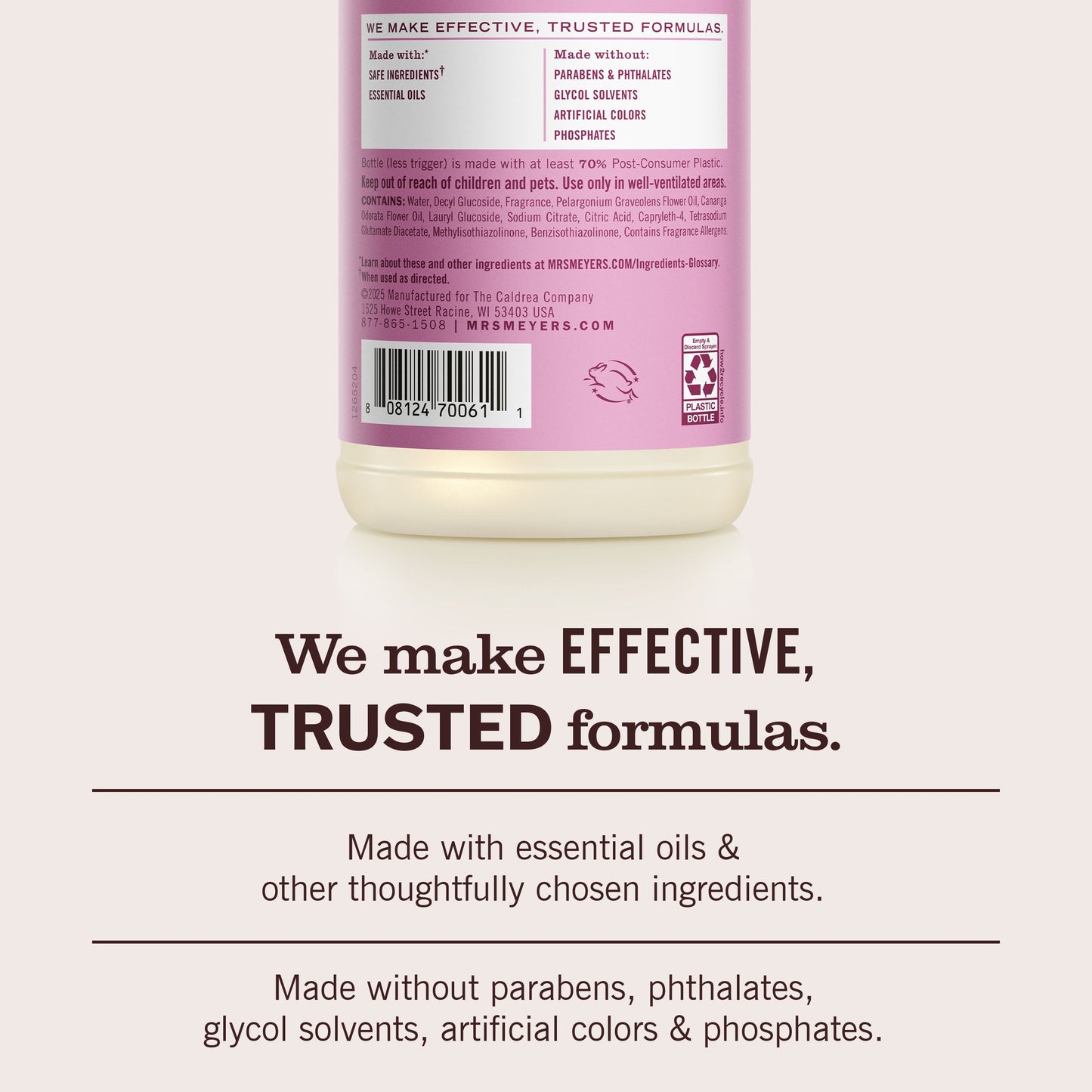 Mrs. Meyers Peony Multi - Surface Everyday Cleaner - with Everyday Surface Care